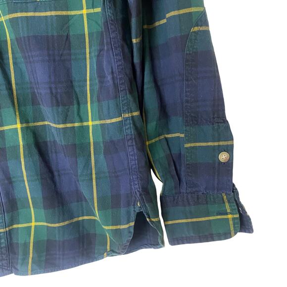 Ralph Lauren Men's Navy Green Plaid Pockets Workshirt Size S - Picture 3 of 8